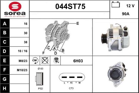 STARTCAR 044ST75 - Alternator furqanavto.az