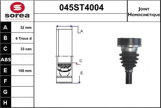 STARTCAR 045ST4004 - Birləşmə dəsti, ötürücü val furqanavto.az