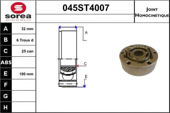 STARTCAR 045ST4007 - Birləşmə dəsti, ötürücü val furqanavto.az