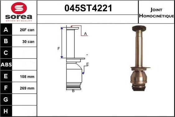 STARTCAR 045ST4221 - Birləşmə dəsti, ötürücü val furqanavto.az