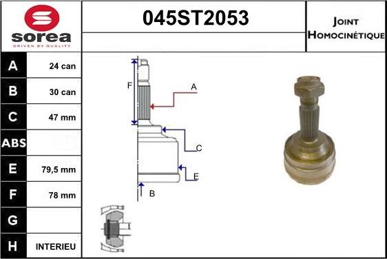 STARTCAR 045ST2053 - Birləşmə dəsti, ötürücü val furqanavto.az