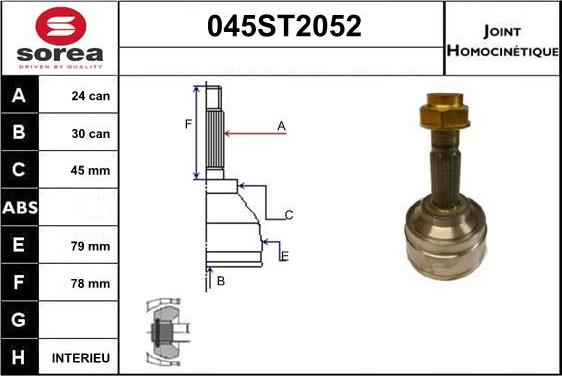 STARTCAR 045ST2052 - Birləşmə dəsti, ötürücü val furqanavto.az