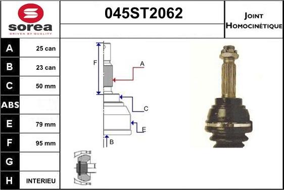 STARTCAR 045ST2062 - Birləşmə dəsti, ötürücü val furqanavto.az