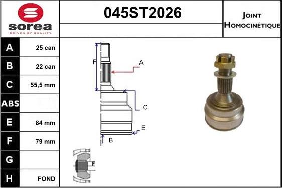 STARTCAR 045ST2026 - Birləşmə dəsti, ötürücü val furqanavto.az