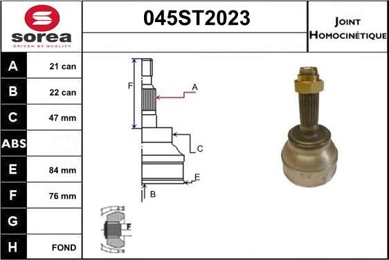 STARTCAR 045ST2023 - Birləşmə dəsti, ötürücü val furqanavto.az