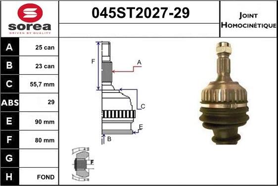 STARTCAR 045ST2027-29 - Birləşmə dəsti, ötürücü val furqanavto.az