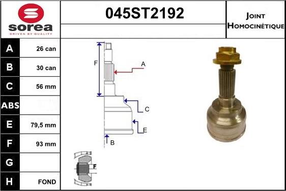 STARTCAR 045ST2192 - Birləşmə dəsti, ötürücü val furqanavto.az