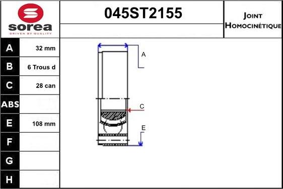 STARTCAR 045ST2155 - Birləşmə dəsti, ötürücü val furqanavto.az