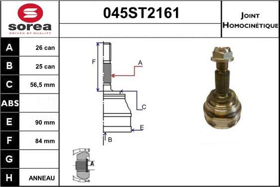 STARTCAR 045ST2161 - Birləşmə dəsti, ötürücü val furqanavto.az