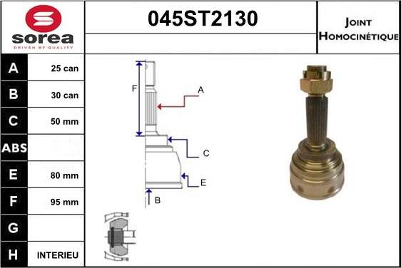 STARTCAR 045ST2130 - Birləşmə dəsti, ötürücü val furqanavto.az