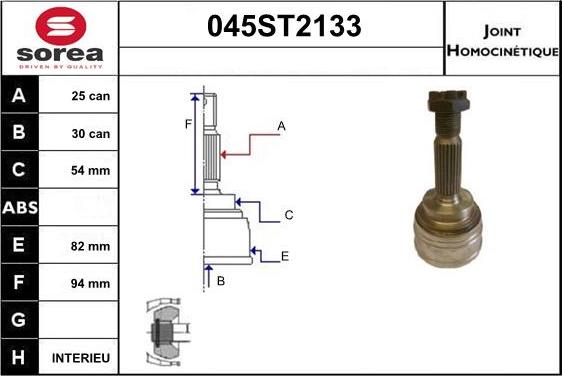 STARTCAR 045ST2133 - Birləşmə dəsti, ötürücü val furqanavto.az