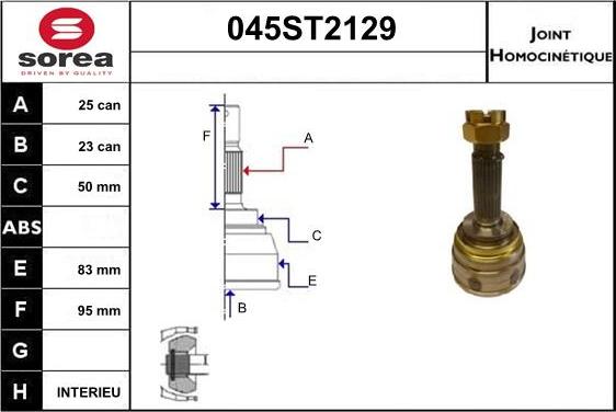 STARTCAR 045ST2129 - Birləşmə dəsti, ötürücü val furqanavto.az