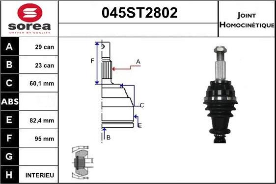 STARTCAR 045ST2802 - Birləşmə dəsti, ötürücü val furqanavto.az