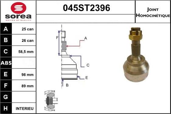 STARTCAR 045ST2396 - Birləşmə dəsti, ötürücü val furqanavto.az