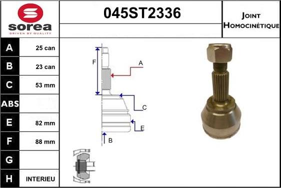 STARTCAR 045ST2336 - Birləşmə dəsti, ötürücü val furqanavto.az