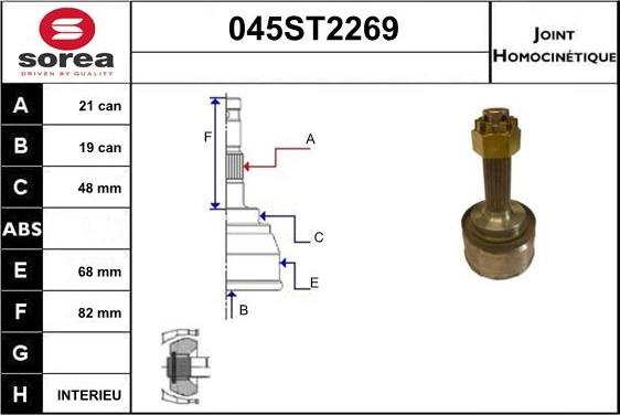 STARTCAR 045ST2269 - Birləşmə dəsti, ötürücü val furqanavto.az