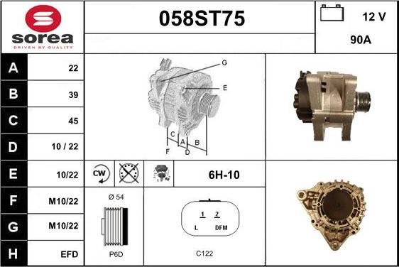 STARTCAR 058ST75 - Alternator furqanavto.az