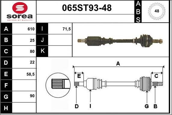 STARTCAR 065ST93-48 - Sürücü mili furqanavto.az