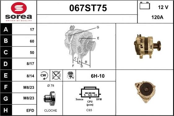 STARTCAR 067ST75 - Alternator furqanavto.az