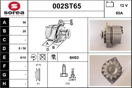 STARTCAR 002ST65 - Alternator furqanavto.az