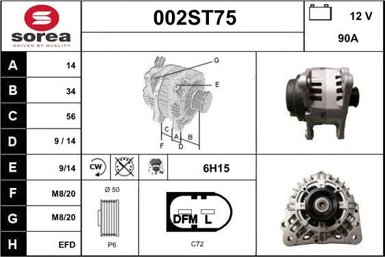 STARTCAR 002ST75 - Alternator furqanavto.az