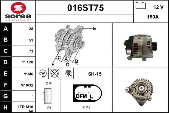 STARTCAR 016ST75 - Alternator furqanavto.az