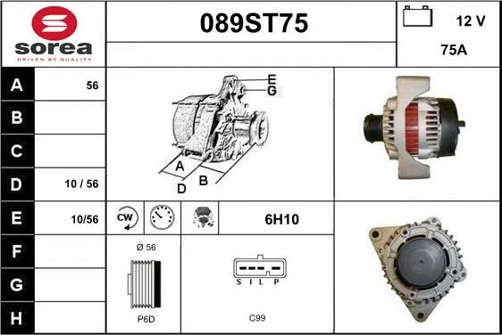 STARTCAR 089ST75 - Alternator furqanavto.az