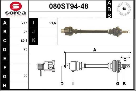 STARTCAR 080ST94-48 - Sürücü mili furqanavto.az