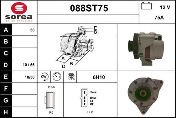 STARTCAR 088ST75 - Alternator furqanavto.az