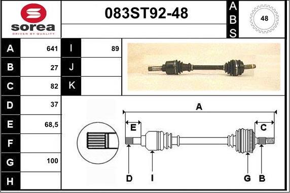 STARTCAR 083ST92-48 - Sürücü mili furqanavto.az