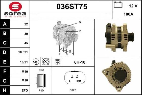 STARTCAR 036ST75 - Alternator furqanavto.az