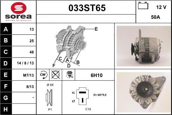 STARTCAR 033ST65 - Alternator furqanavto.az