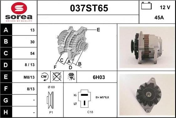 STARTCAR 037ST65 - Alternator furqanavto.az