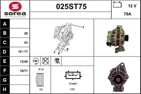 STARTCAR 025ST75 - Alternator furqanavto.az