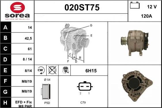 STARTCAR 020ST75 - Alternator furqanavto.az