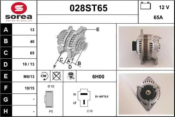 STARTCAR 028ST65 - Alternator furqanavto.az