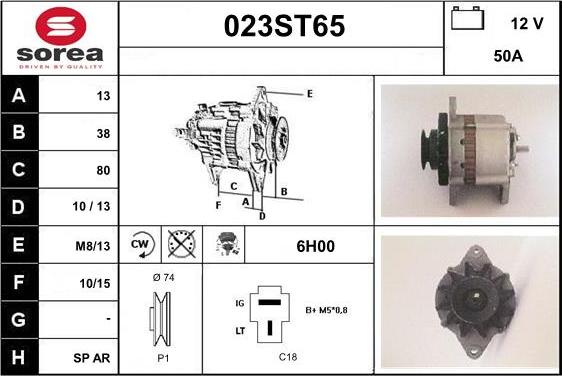 STARTCAR 023ST65 - Alternator furqanavto.az