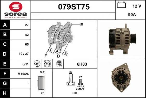 STARTCAR 079ST75 - Alternator furqanavto.az