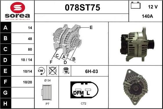 STARTCAR 078ST75 - Alternator furqanavto.az