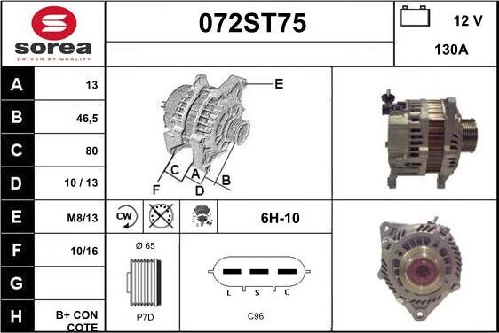 STARTCAR 072ST75 - Alternator furqanavto.az