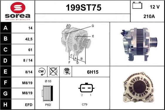 STARTCAR 199ST75 - Alternator furqanavto.az