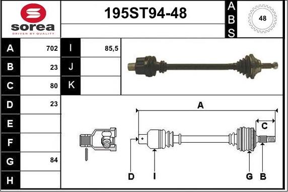 STARTCAR 195ST94-48 - Sürücü mili furqanavto.az