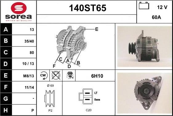 STARTCAR 140ST65 - Alternator furqanavto.az