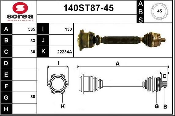 STARTCAR 140ST87-45 - Sürücü mili furqanavto.az