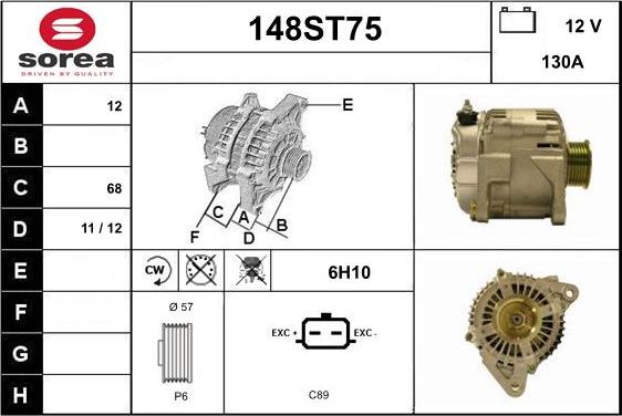 STARTCAR 148ST75 - Alternator furqanavto.az