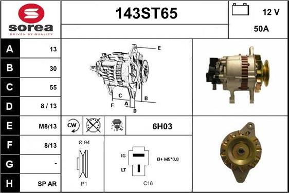 STARTCAR 143ST65 - Alternator furqanavto.az