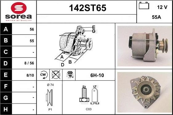 STARTCAR 142ST65 - Alternator furqanavto.az