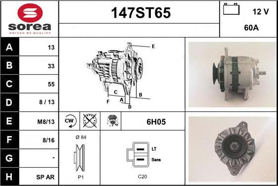 STARTCAR 147ST65 - Alternator furqanavto.az