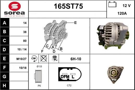 STARTCAR 165ST75 - Alternator furqanavto.az