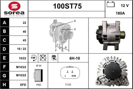 STARTCAR 100ST75 - Alternator furqanavto.az